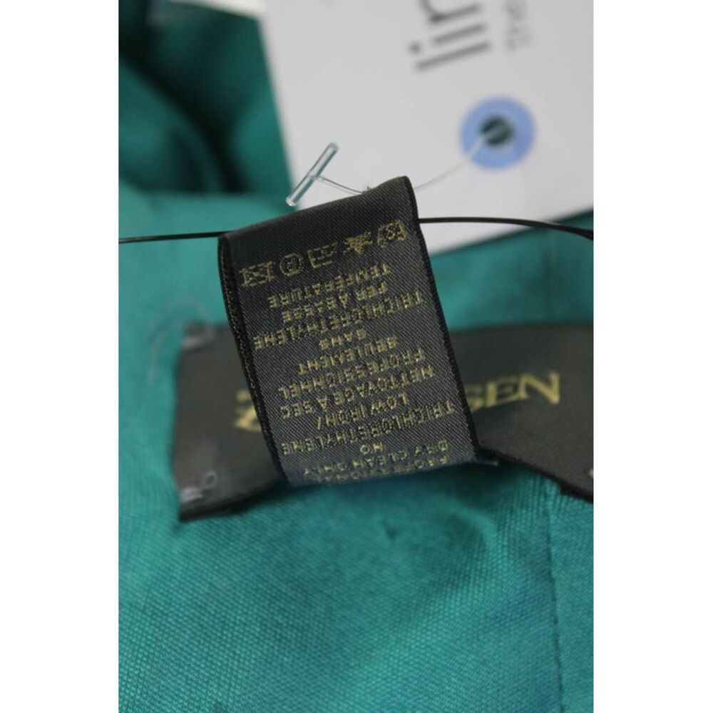 Zac Posen Womens Silk Short Sleeves V Neck A Line Dress Turquoise Blue Size 4 - Picture 7 of 7